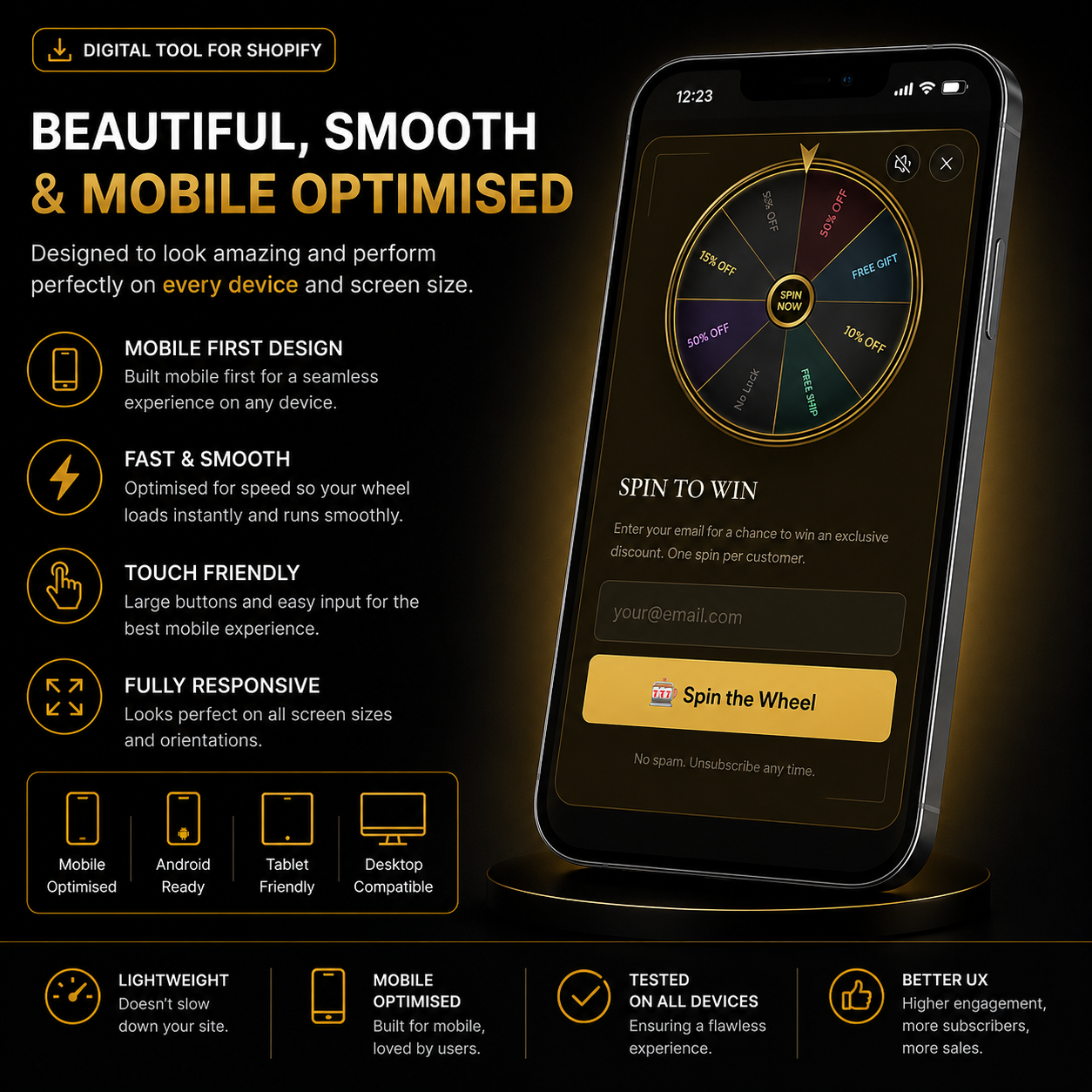 Spin to Win Wheel for Shopify