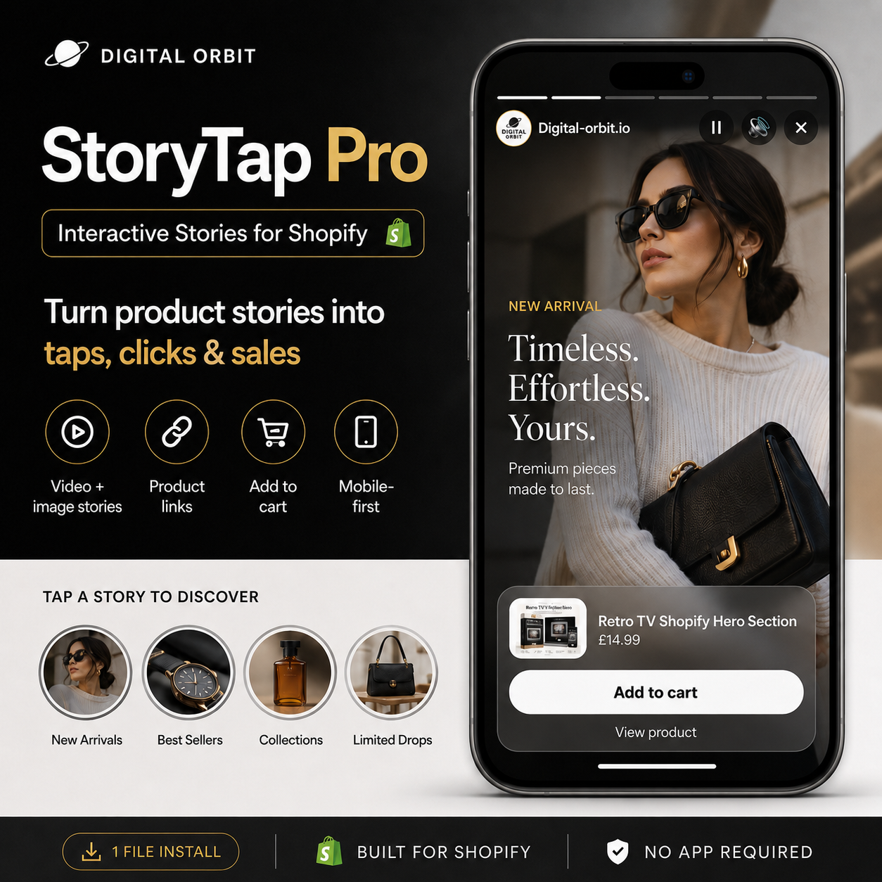StoryTap Pro — Shoppable Stories Section for Shopify