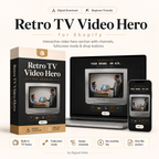 Retro TV Shopify Hero Section