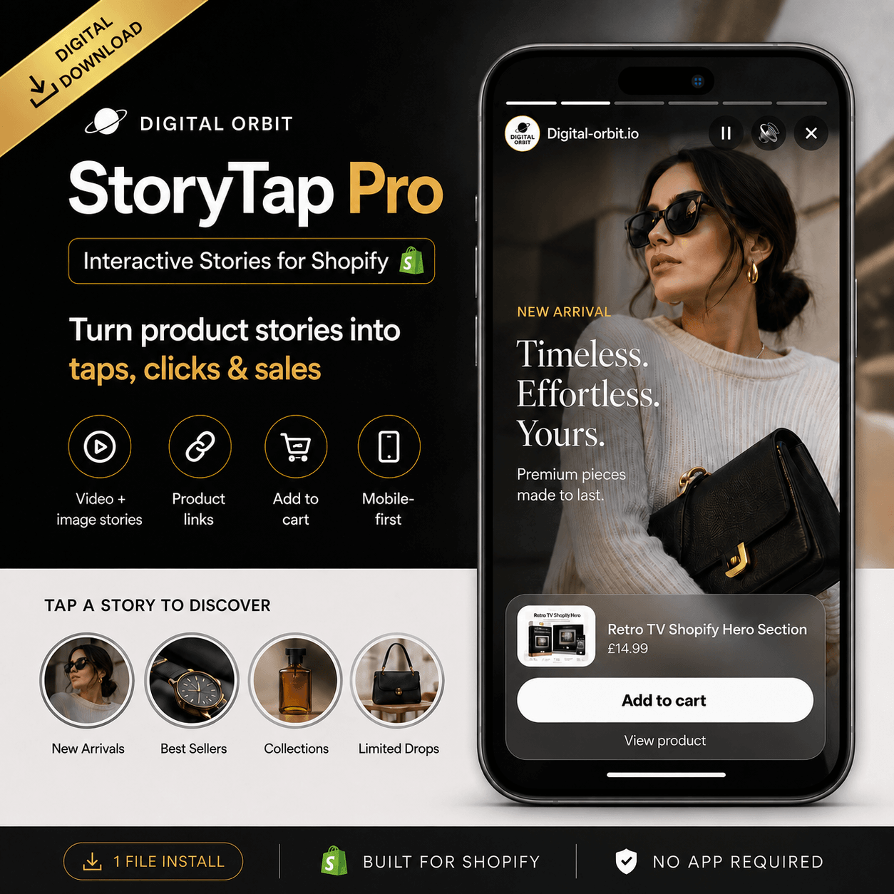 StoryTap Pro — Shoppable Stories Section for Shopify
